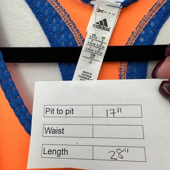 Adidas Twist Sun Tank Top Orange - Picture 11 of 11